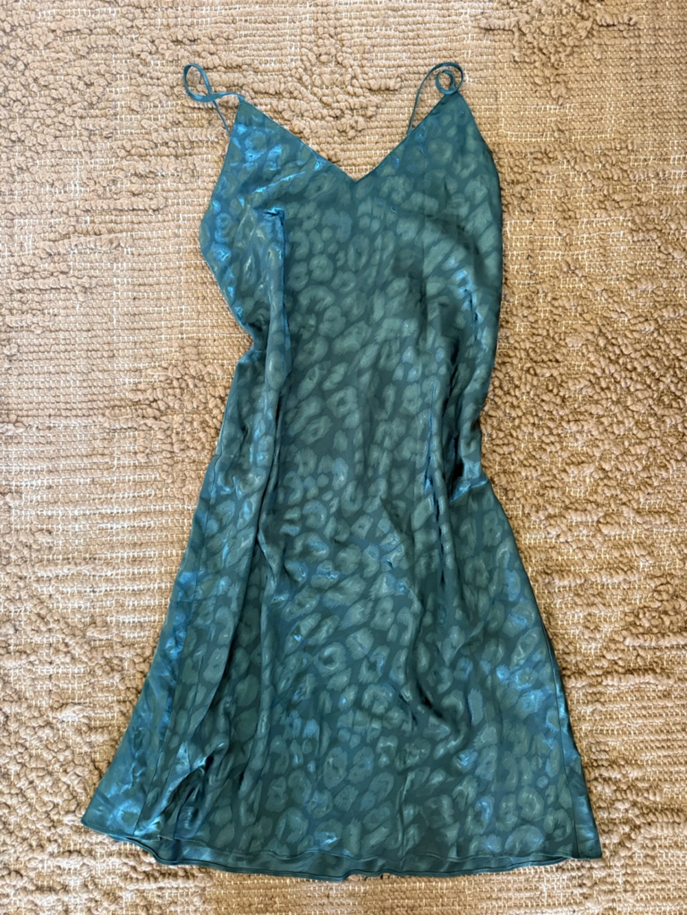 Natori Green Maxi Sundress Sleeveless V-Neck